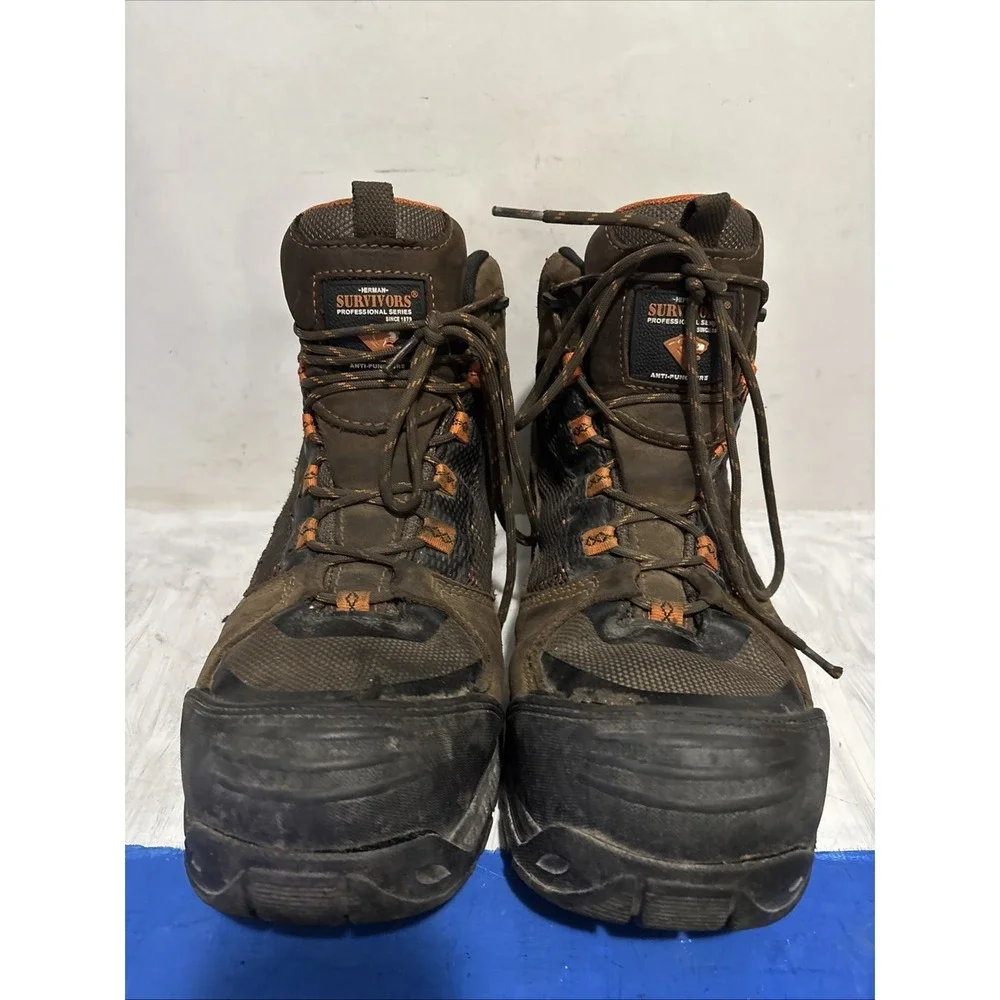 Men's Herman Steel Toe Boots Survivors Professional Series Work USA Size 13